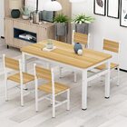 4 x Piece Set Bliss Wood & Steel Dining Chairs (Oak & White)