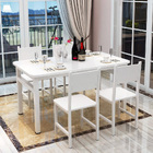 4 x Piece Set Bliss Wood & Steel Dining Chairs (White)