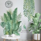 Tropical Leaves Green Plant Wall Stickers Decal DIY Decor Vinyl Self-Adhesive Mural Art Room Decoration