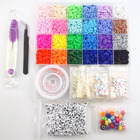 6000 x Multicolour DIY Clay Beads Set Jewellery Making Craft Kit Supplies Charms Bracelets Necklaces