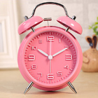 Twin Bell Classic Alarm Clock (Pink)
