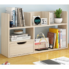 Sublime Large Desk Hutch Storage Shelf Unit Organizer (White Oak)