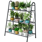 3-tier Metal Plant Stand Shelf Display Rack Flower Pot Holder Storage Organizer