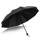 Large 2-Person Windproof UV-Resistant Folding Umbrella (Black)