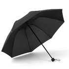 Windproof Rain & Shine Folding Umbrella (Black)