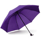 Windproof Rain & Shine Folding Umbrella (Purple)